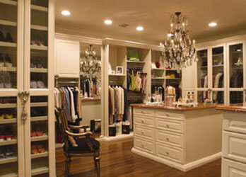 Ladies walk in wardrobe closet